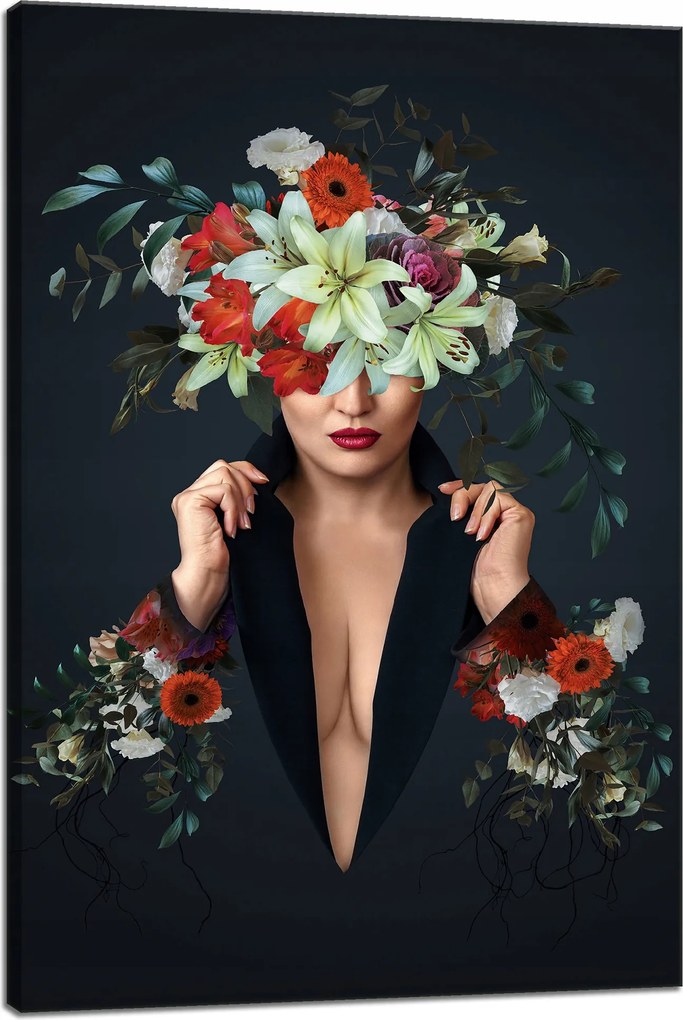 Vászonkép Virágok Nő Szépség Természet 40x60 cm Ajándéknak is tökéletes