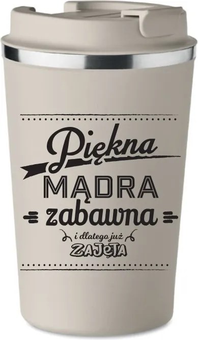 Prémium Termo Bögre bézs Valentin Napra Foglalt Gyönyörű Női Nap KT_323