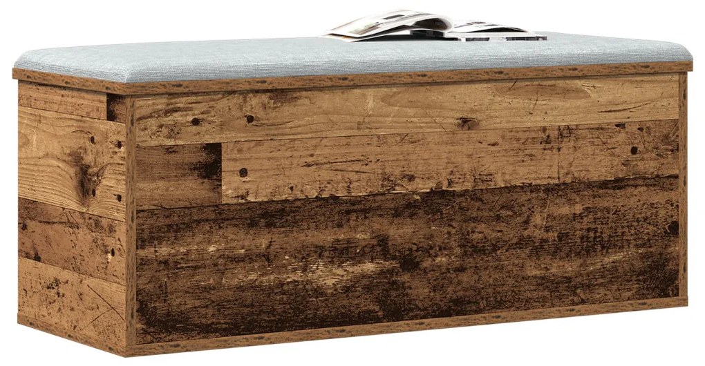 Tároló DOBOZ Régi Fa 90x35x35 cm Mérnöki Fa