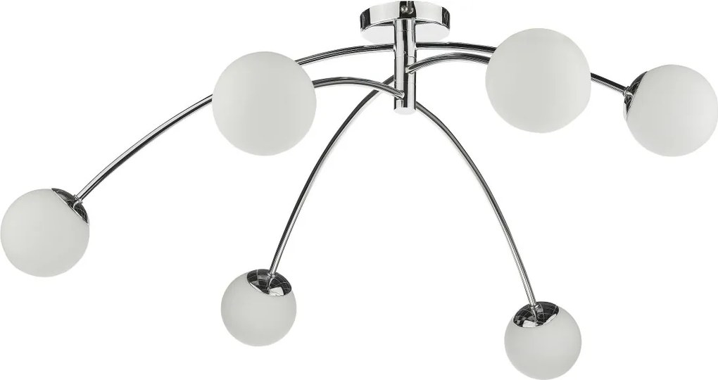 Dar Lighting modern mennyezeti lámpa puglia fehér csiszolt króm darpug6450