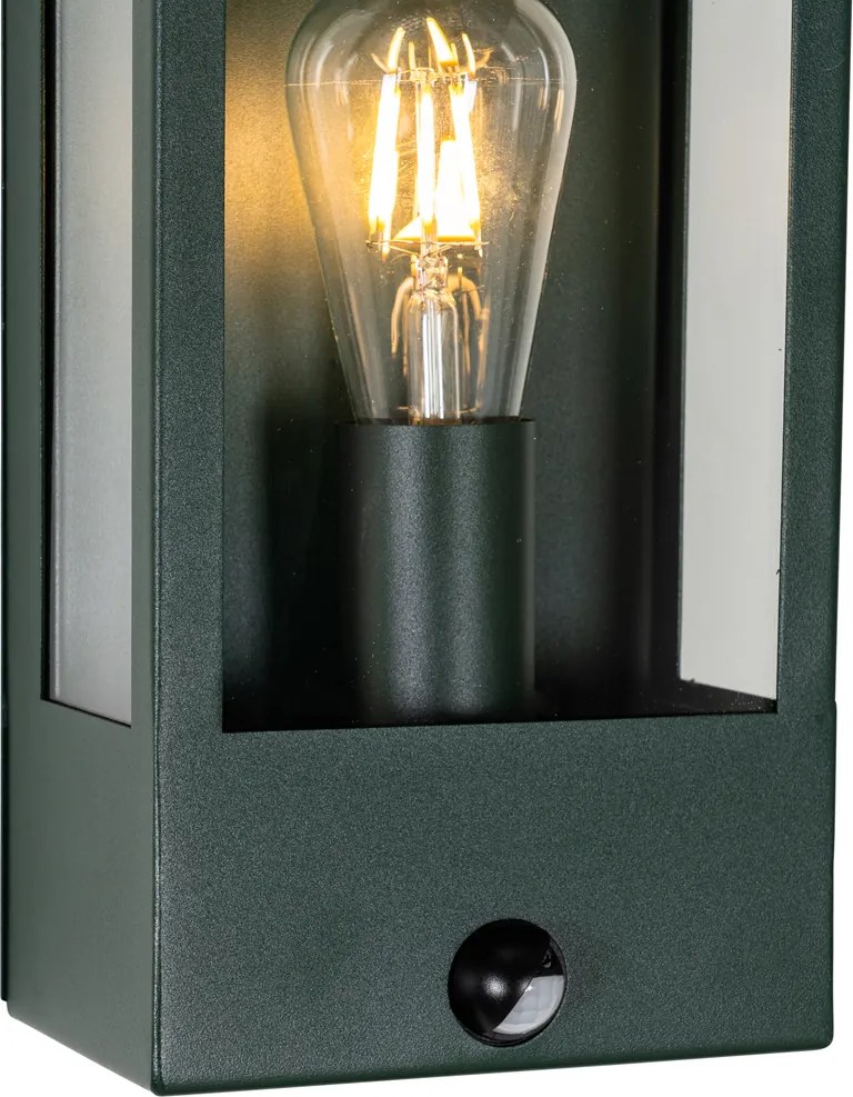 Kültéri fali lámpa sötétzöld mozgásérzékelővel IP44 - Rotterdam
