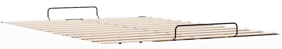 Ottomán ágykeret matrac nélkül fehér 140x190 cm műbőr