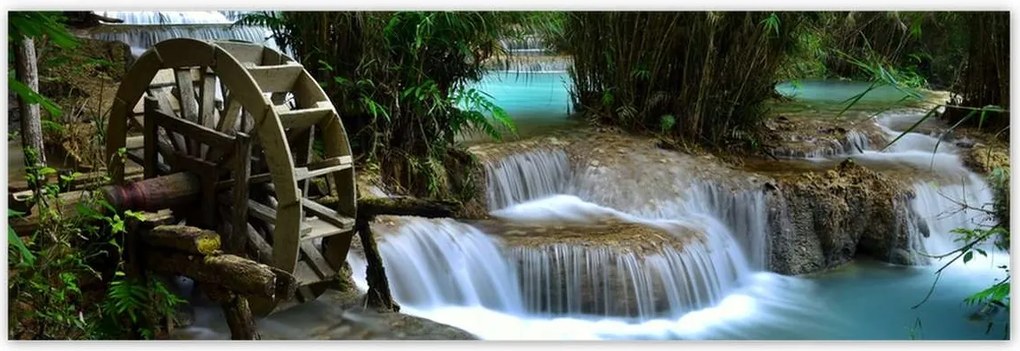 Poszterek 200x66 Fa malom a folyón