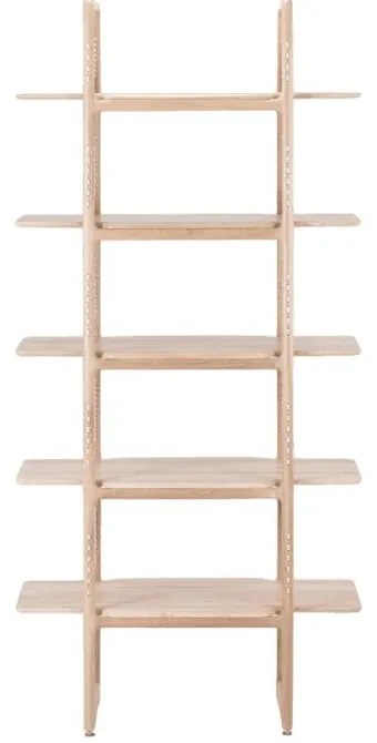Muse tömör tölgyfa könyvespolc, magassága 216 cm - Gazzda