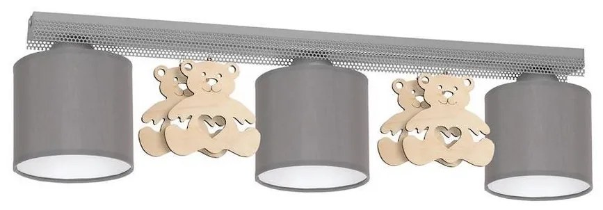 Gyerek mennyezeti lámpa BEAR 3xE27/60W/230V