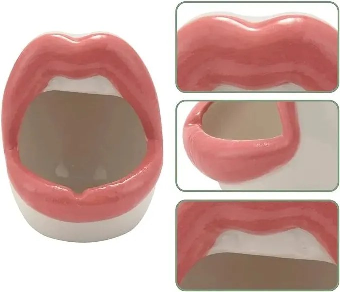 Virágtartó Száj Alakú Kerámia Kerti