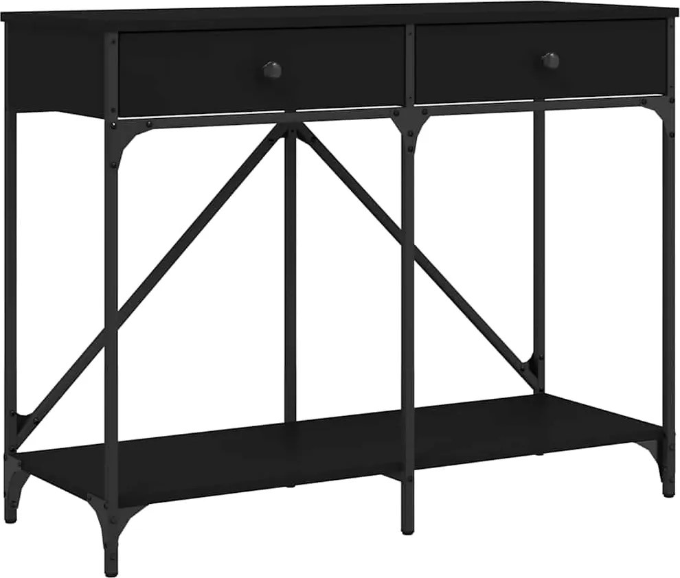 vidaXL fekete szerelt fa tálalóasztal 100 x 39 x 78,5 cm
