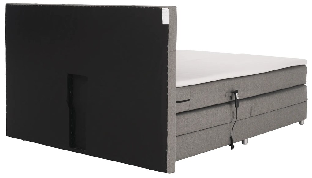 Elektromos állítható ágy, boxspring, szürke, 160x200, MURKO NEW