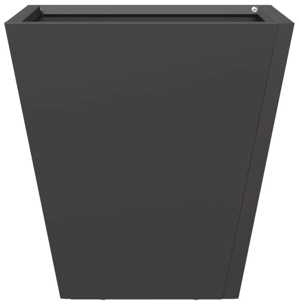 2 db fekete acél kerti növénytartó 30 x 30 x 30 cm