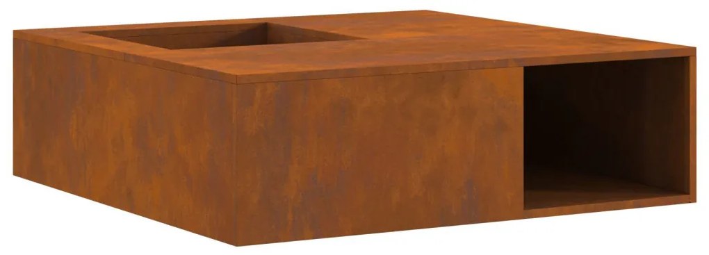Tűzrakó Barna 100 x 100 x 30 cm időjárásálló acél