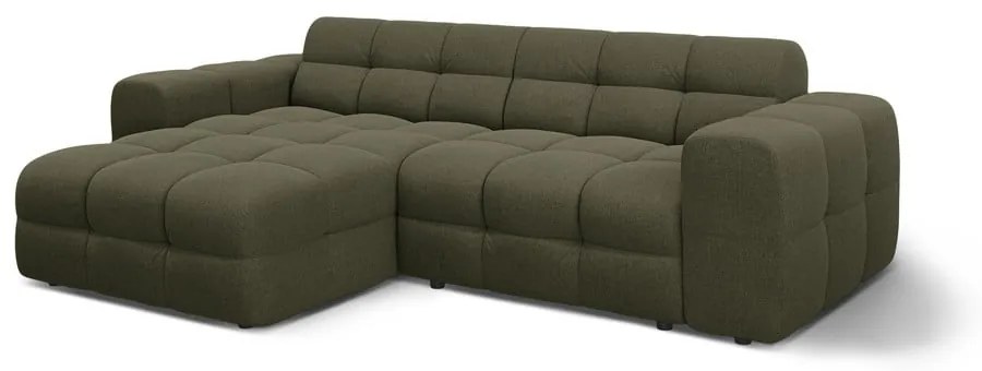 Zöld sarokkanapé (bal oldali-heverő résszel) Kendal – Micadoni