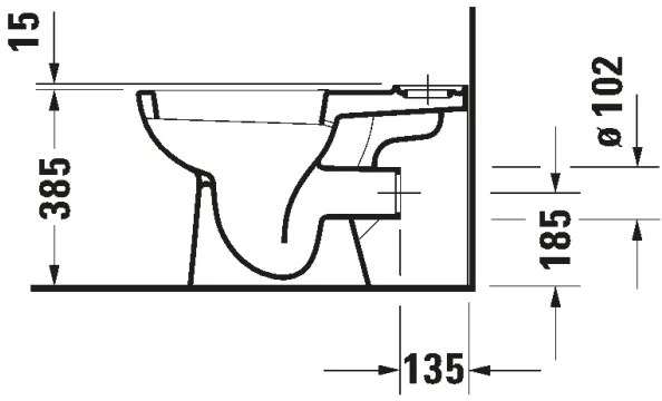 Duravit 21110900002 - Kombinált WC D-CODE, kerámia, fényes fehér