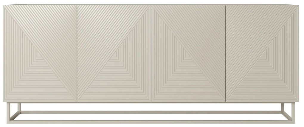 Asha komód 200 cm négyajtós - kasmír / kasmír lábazat