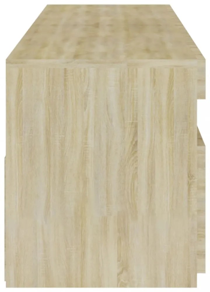 2 db sonoma tölgy színű TV-szekrény LED-ekkel 75 x 35 x 40 cm