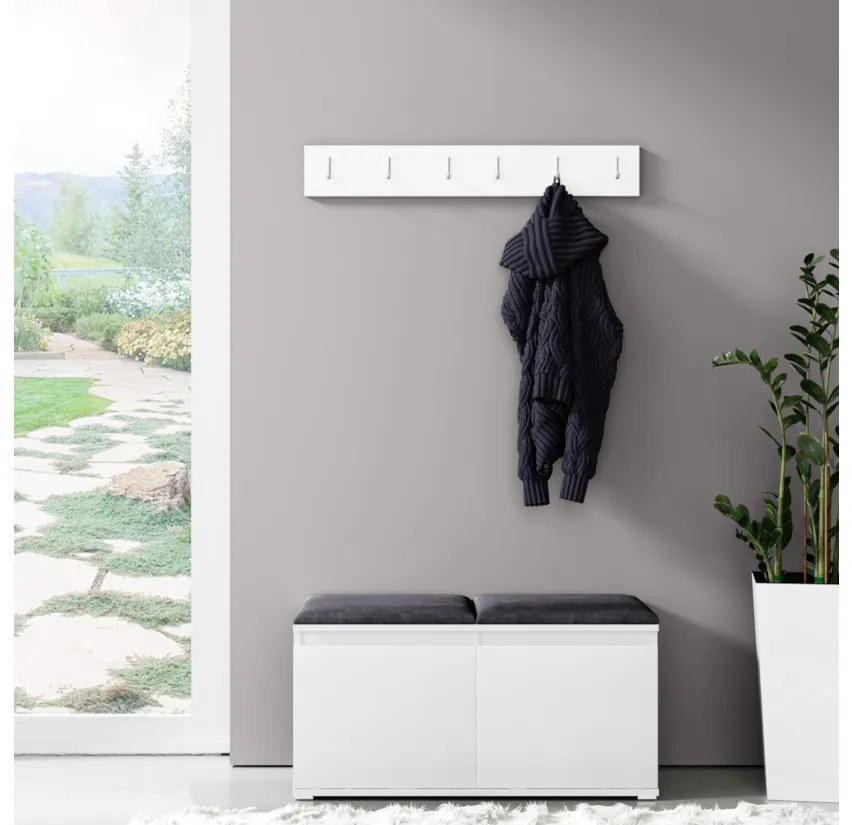 EUGENIO 5 előszoba összeállítás, 100x49,5x40, tölgy artisan/černá/trinity 15