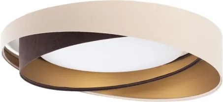 LED mennyezeti lámpa GALAXY MODERN LED/24W/230V átm. 55 cm bézs/barna/arany