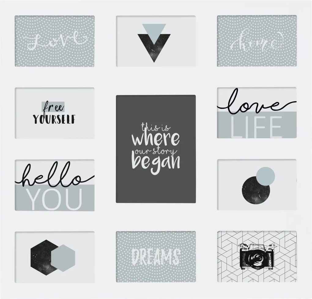 Képkeret keret 10x15 fehér multikeret nagy fotó