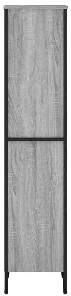 szürke sonoma színű szerelt fa könyvespolc 50 x 31 x 137,5 cm