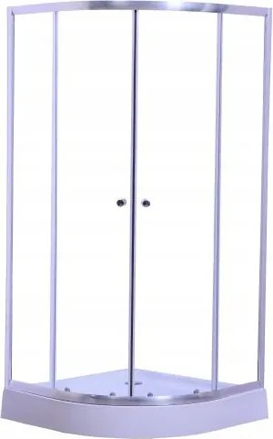 Zuhanykabin kéreg félköríves 90x90x195 cm tolóajtós