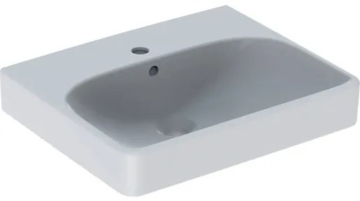 Mosdó Geberit Smyle Square 50x41 cm fehér színben fényes felülettel középső nyílással 500.256.01.1