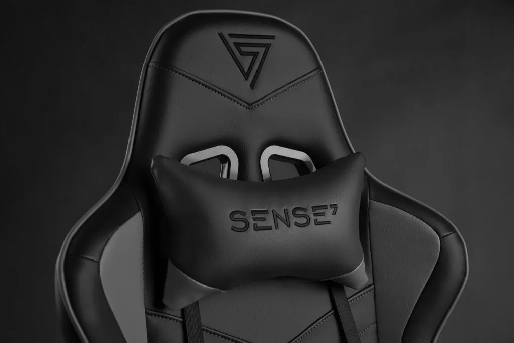 Gamer szék SENSE7 Spellcaster fotel fekete és szürke.
