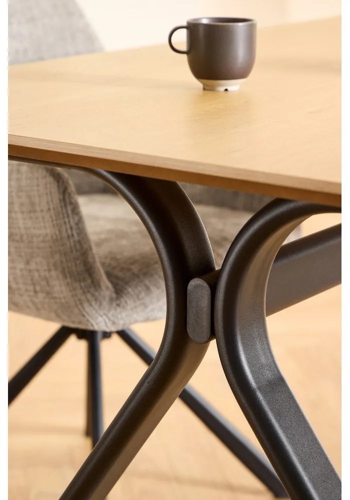 Étkezőasztal tölgyfa dekoros asztallappal 100x200 cm Bristol – Actona