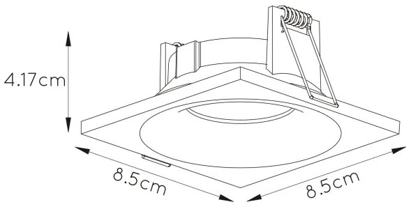 Lucide 09924/01/31-Fürdőszobai beépíthető lámpa ZIVA 1xGU10/50W/230V IP44 fehér