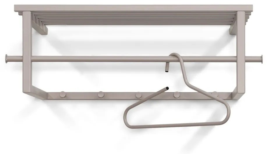 Világosszürke fém fali fogas polccal Marco – Spinder Design
