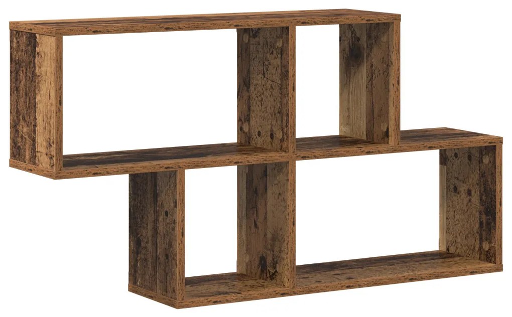 Fali Polc Régi Fa 100x20x53 cm Műszaki Fa