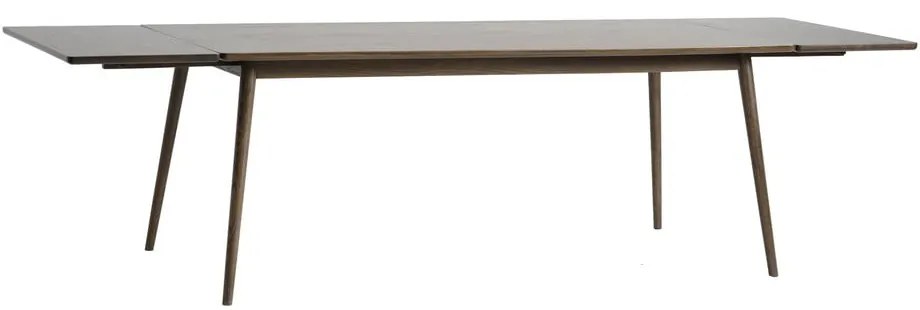 Barna bővíthető étkezőasztal tölgyfa dekoros asztallappal 190x90 cm Barrali – Unique Furniture