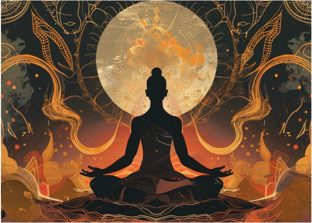 Üveg kép - Meditáció (70x50 cm)