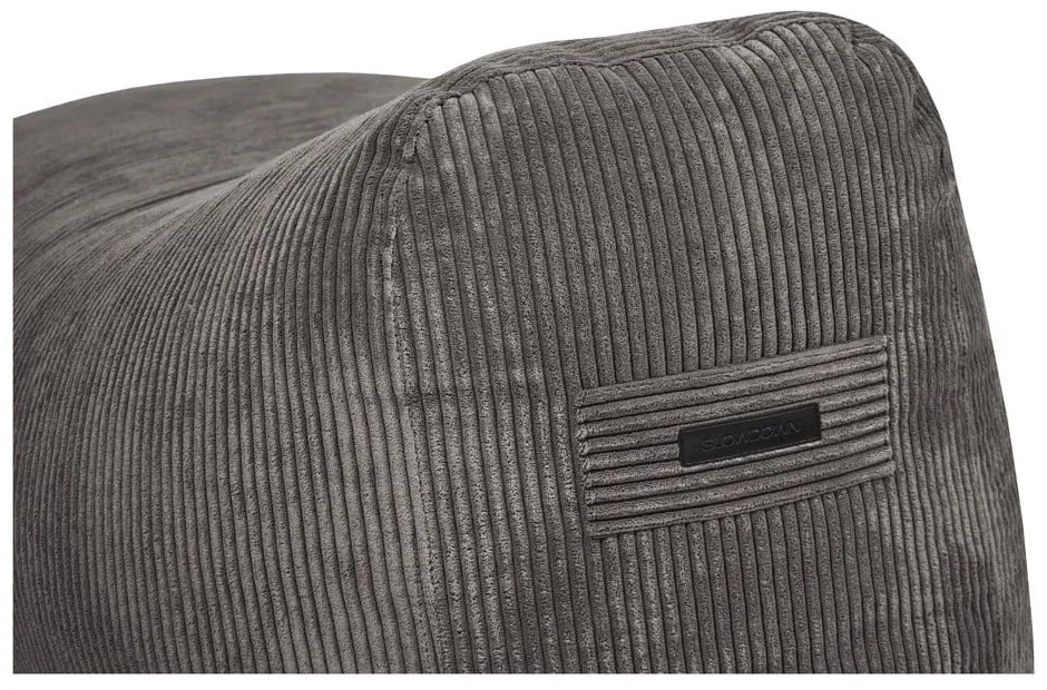 Zöld kordbársony babzsákfotel Snug Long 140 – SLOWDOWN