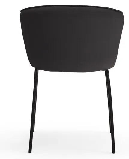 Fekete kárpitozott étkezőfotel szett 2 db-os Add – Teulat