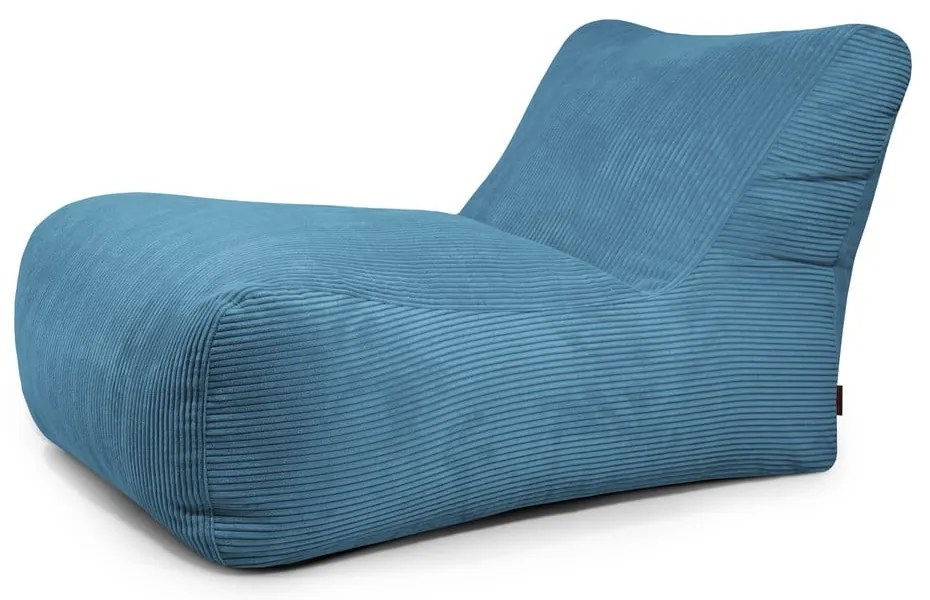 Kék kordbársony babzsákfotel Lounge 100 – SLOWDOWN