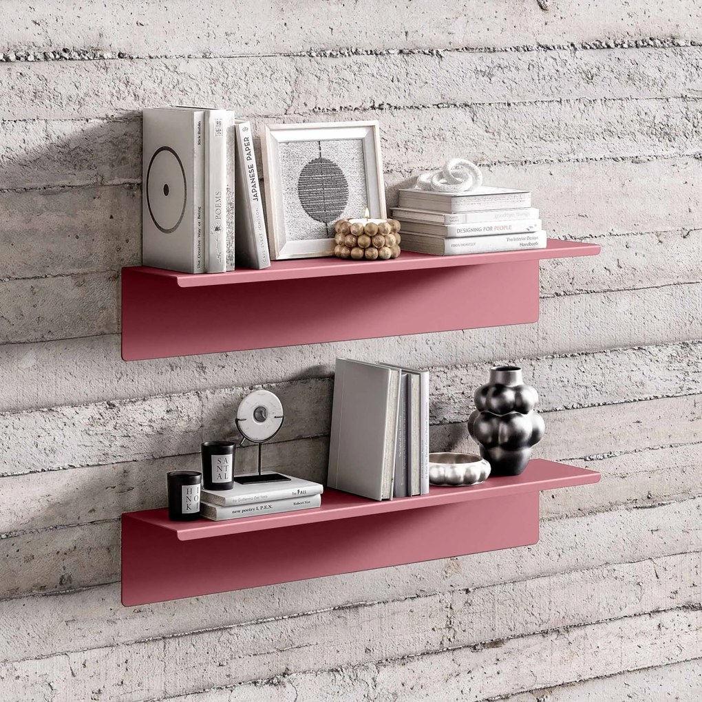 Fali polc JOANNE 700 mm, Fresh Style: púderrózsaszín