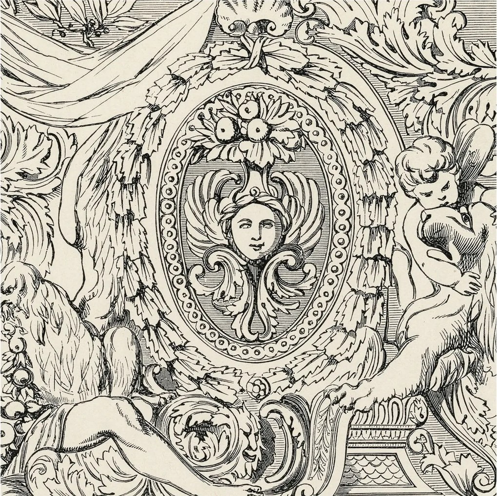 Fotótapéta Flizelin Design Divatos gazdagság díszek 250x250 Ragasztó