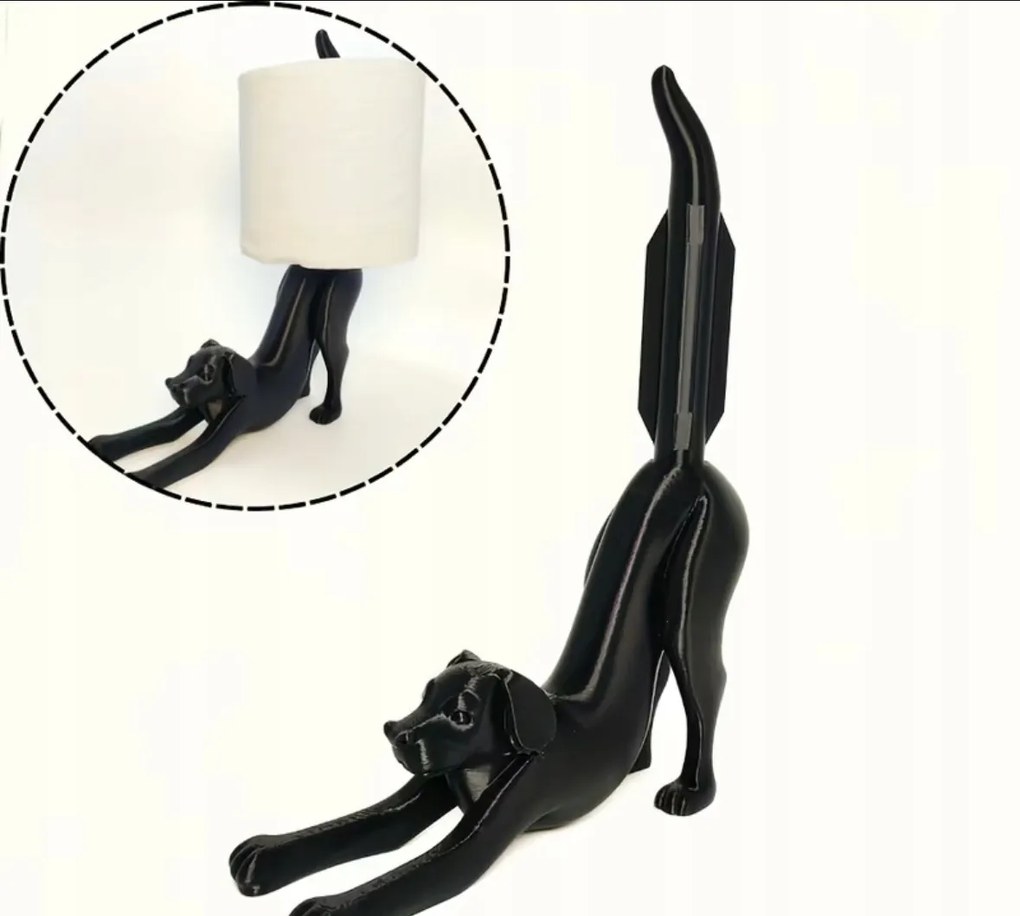 Kutya alakú papírtartó papír akasztó fürdőszoba dekoráció Wc