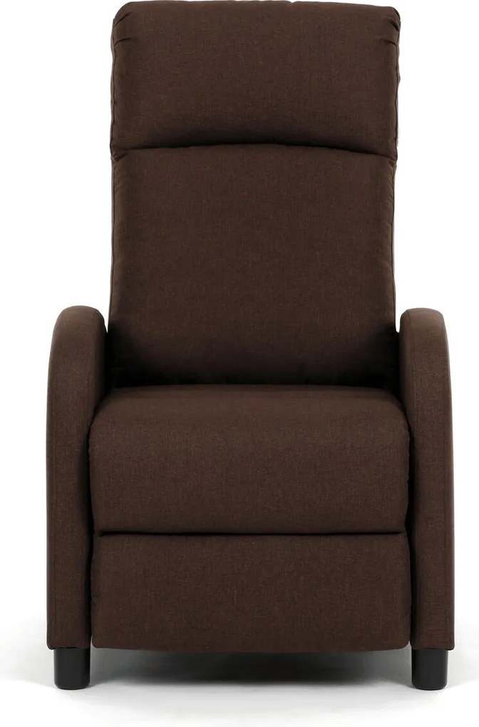 Polohovací křeslo, hnědá, látka, TV-W3397 BR2