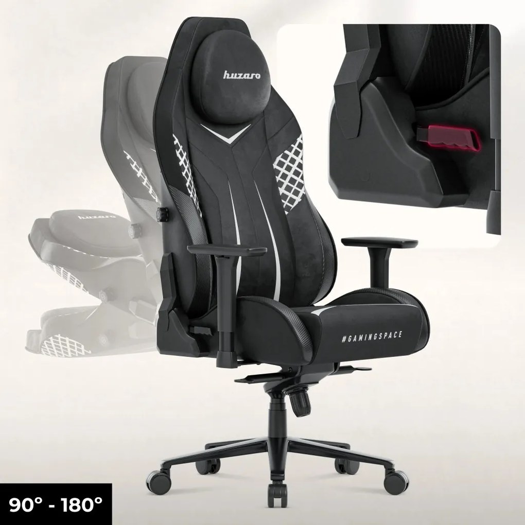 Ultra Gravity, Game szék, ergonomikus, velúr, carbon black