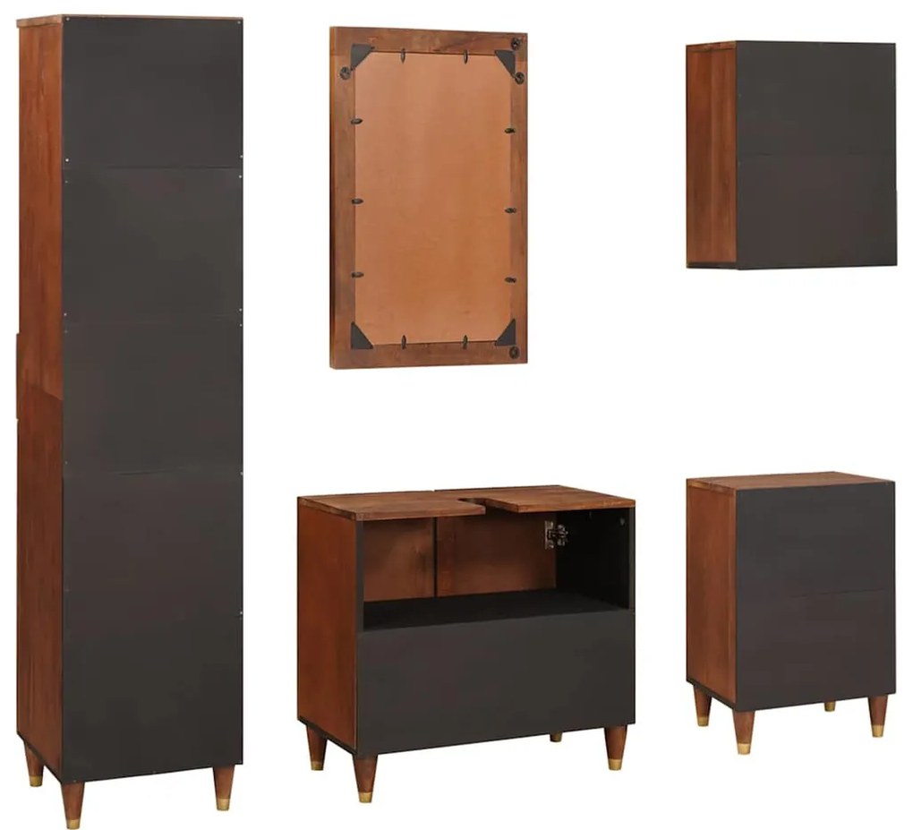 Fürdőszobai bútorok fiókkal ajtóval 5 pcs 38 x 33 x 160 cm