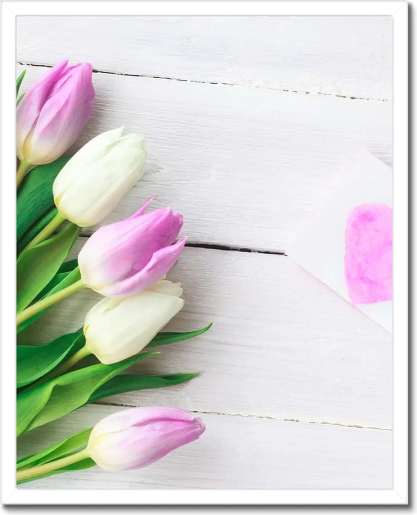 Poszterek keretben 40x50 Finom tulipánok