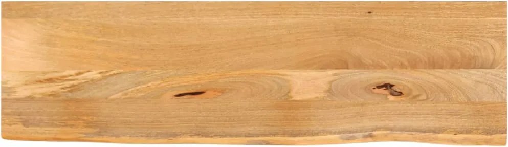 vidaXL tömör mangófa természetes élű asztallap 110 x 40 x 2,5 cm