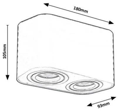 Rabalux 2054 - Spotlámpa KOBALD 2xGU10/42W/230V fehér