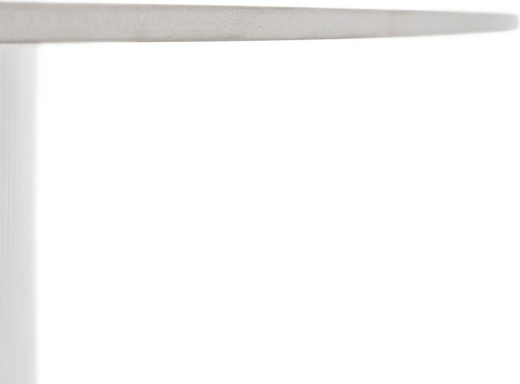 Étkezőasztal, fehér márvány/MDF, átmérő 120 cm, MAHIR TYP 1