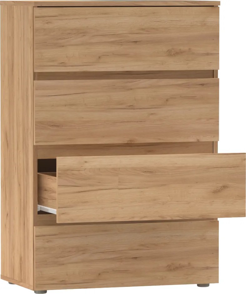 PARMAD komód, craft tölgyfa, arany