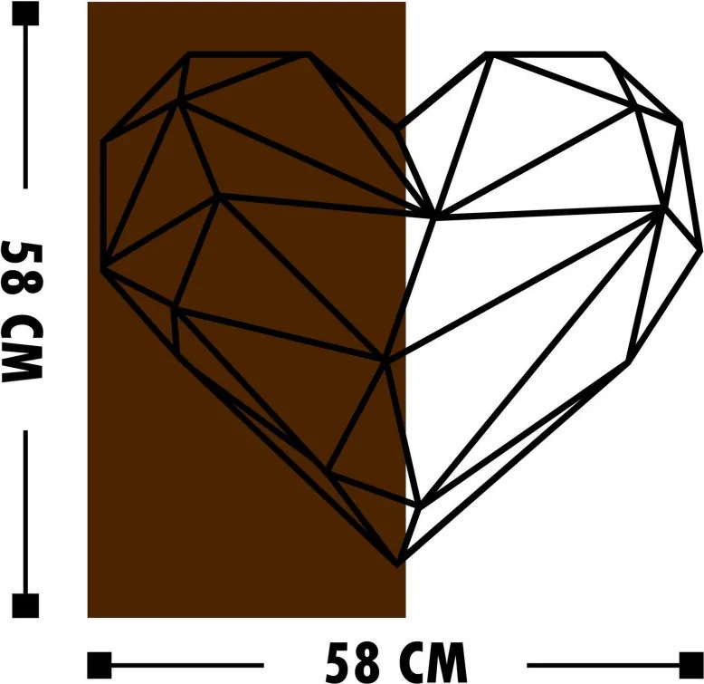 Heart fa-fém faldekoráció