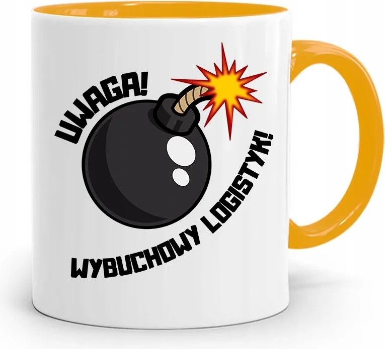 Logisztikai Bögre Sárga Születésnapi Ajándék fényképes nyomtatással