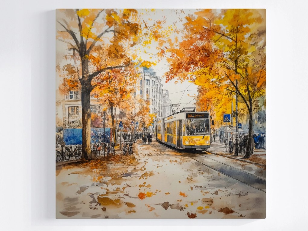 Poszter Berlin Város Közlekedés Kommunikáció Villamos 80x80
