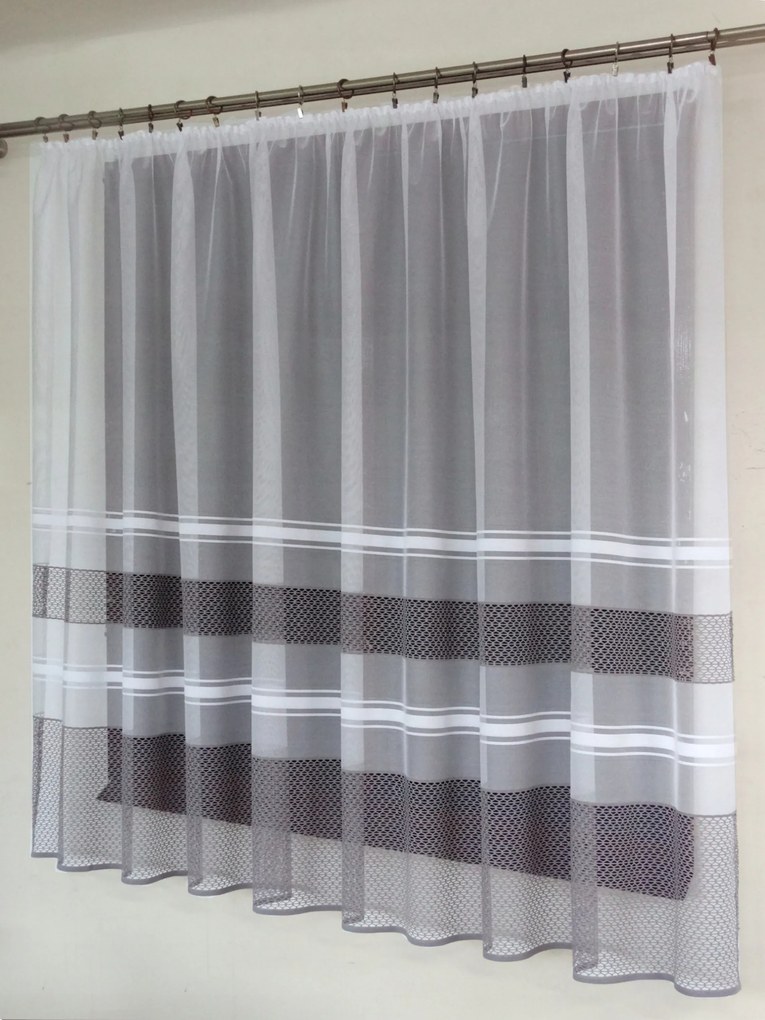 Mg Függöny 761/15 szürke 180x120cm Kész Szalaggal K