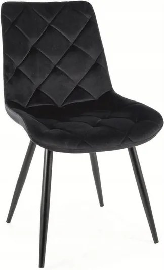 Ralph Velvet kárpitozott szék, fekete